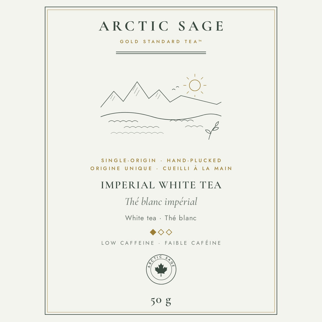 Arctic Sage Imperial White Tea 50 g pouch label