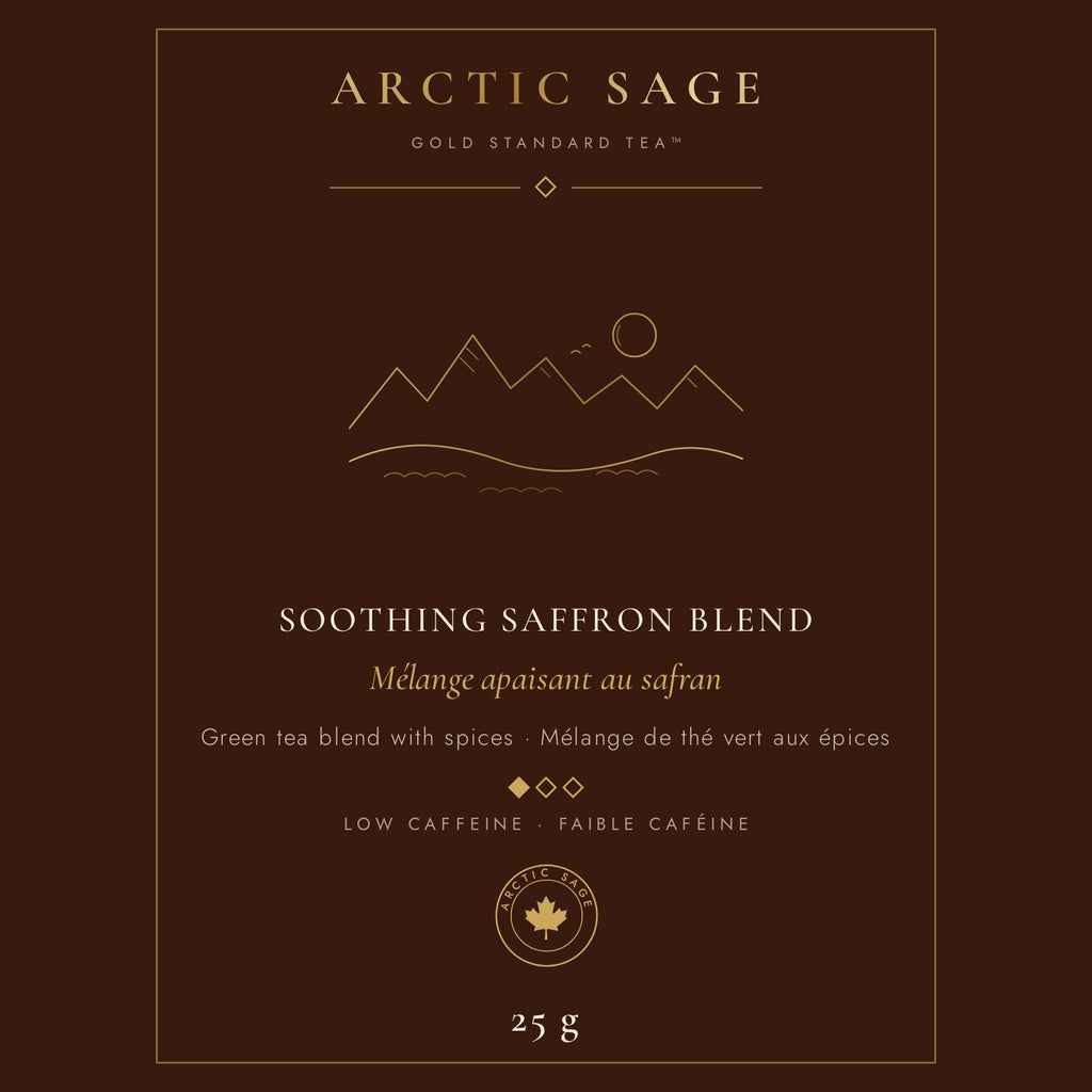 Arctic Sage Soothing Saffron Blend 25 g pouch label